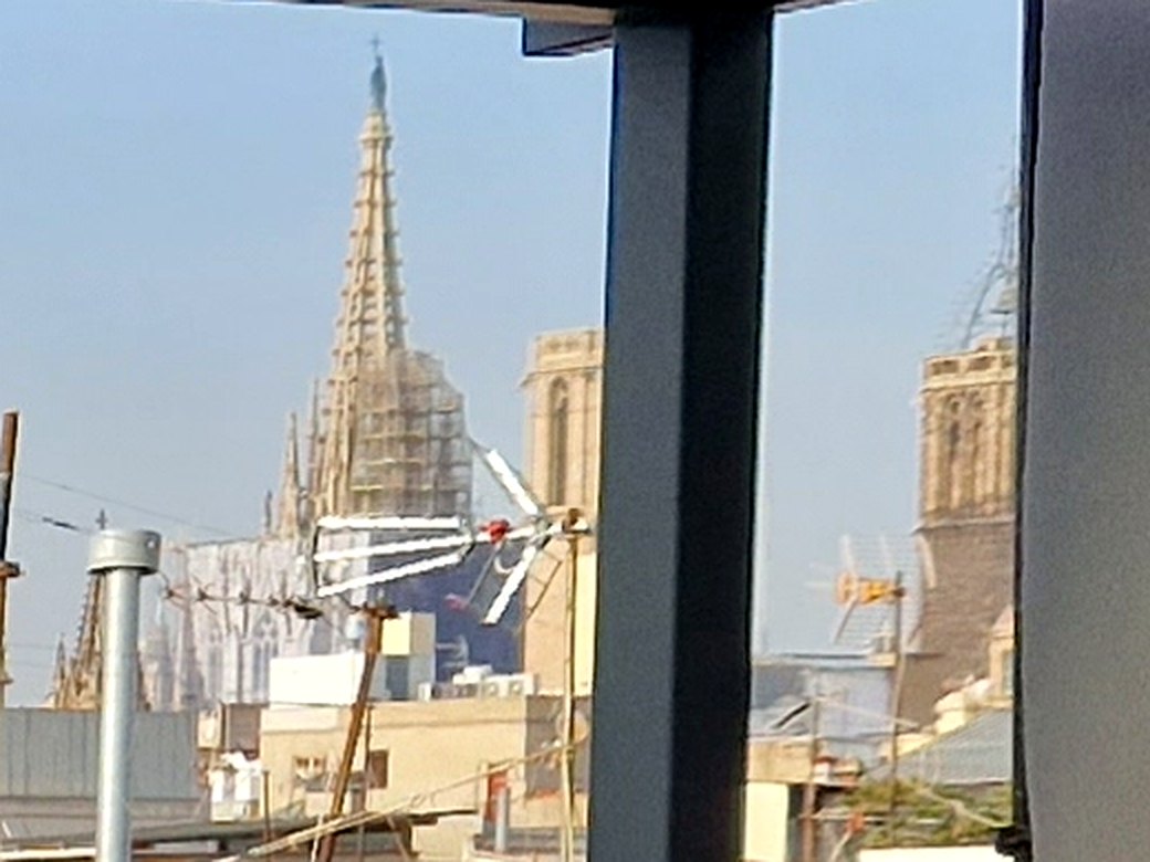 Barcelona Cathedral seen from the rooftop terrace